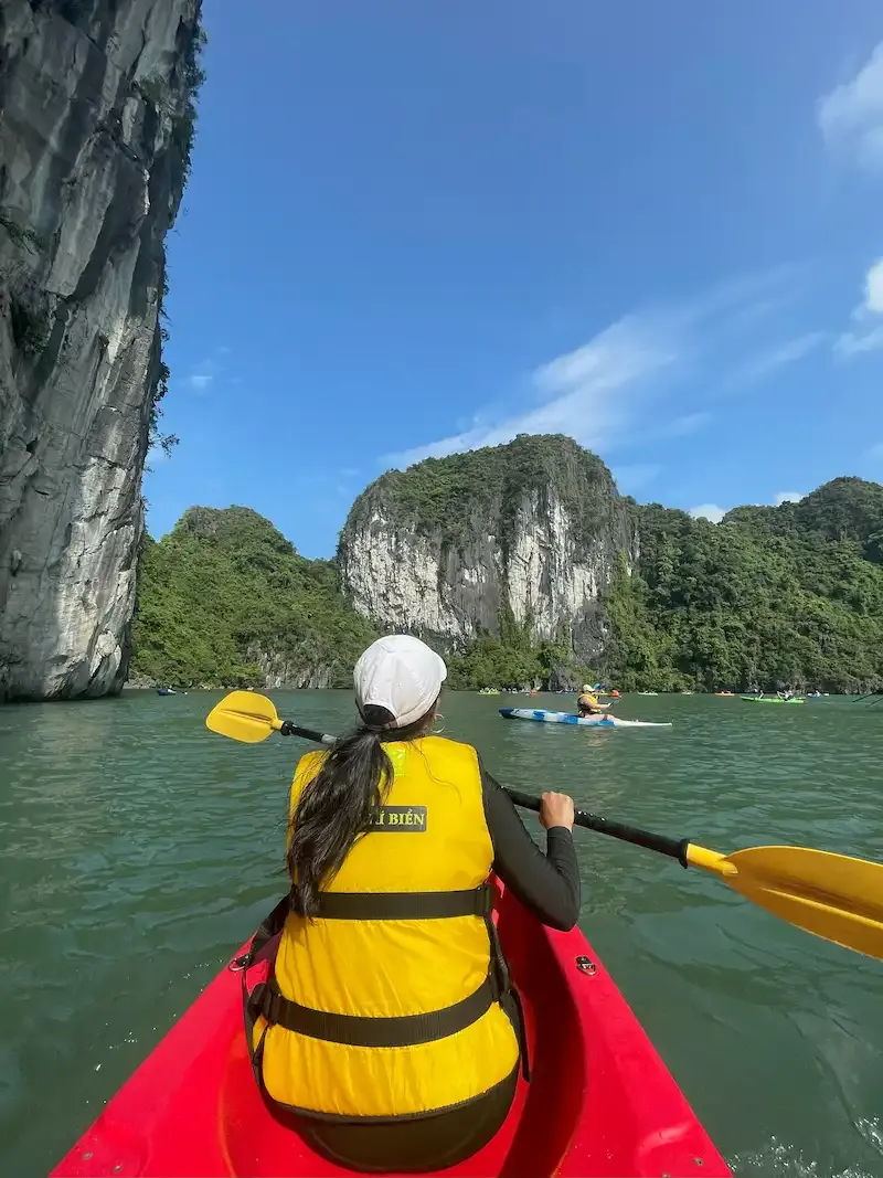 Kayaking in Halong Bay Is One of the Best Adventure Activities to Do While on a Cruise Tour