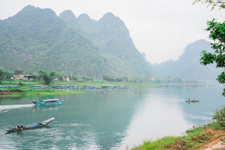 The Son River at Phong Nha, seen from the road