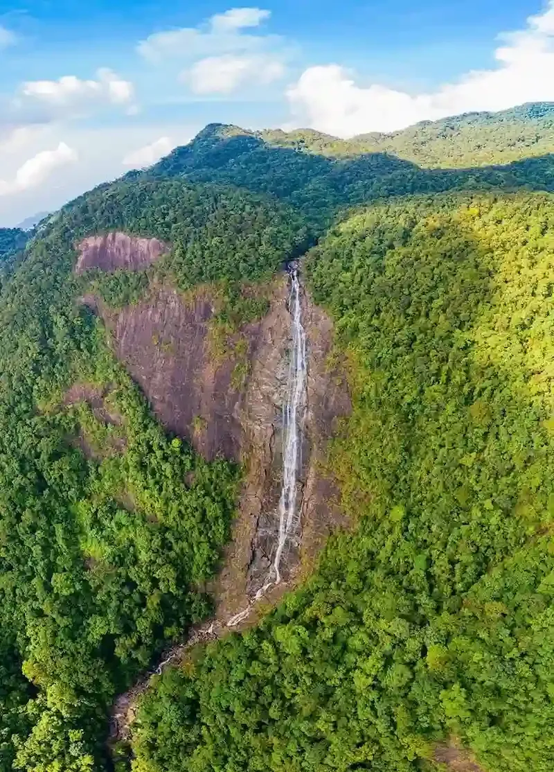 a Beautiful Waterfall in Bach Ma National Park