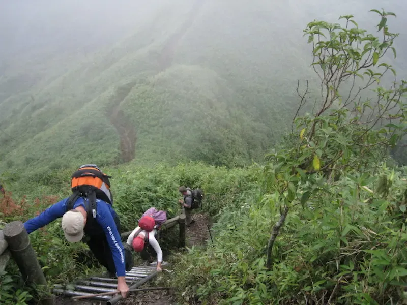 Tour Guides Helping Visitors Climbing Fansipan Mountain