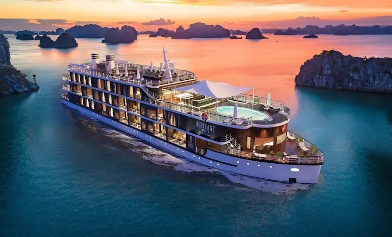 the Heritage Luxury Cruise in Lan Ha Bay