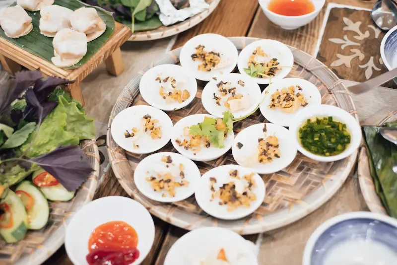 12. Banh Beo Dish Which Are Basically Rice Cakes With Toppings