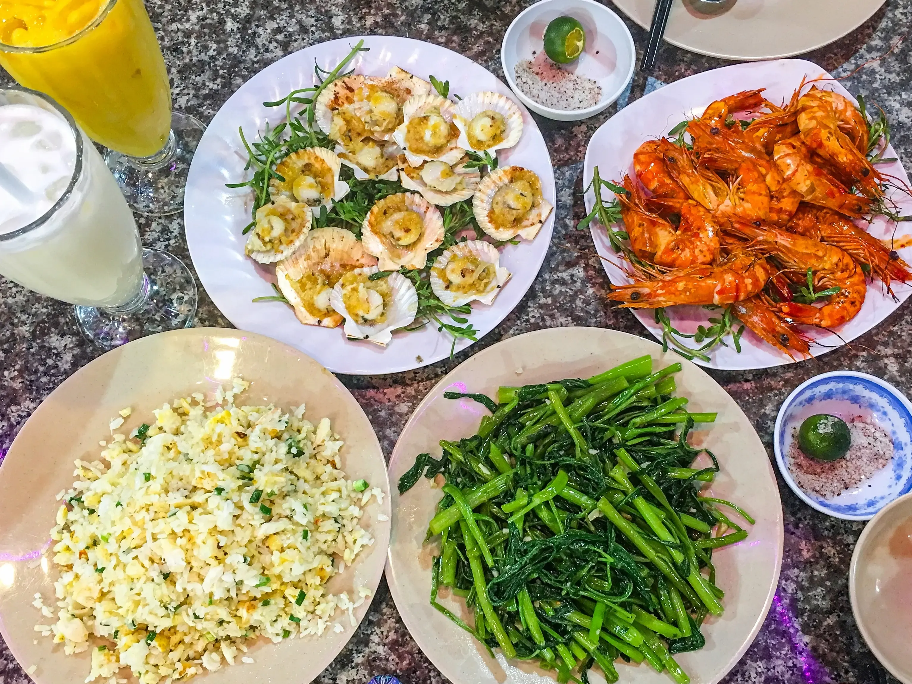7. Food Being Served on a Restaurant on Monkey Island, Vietnam