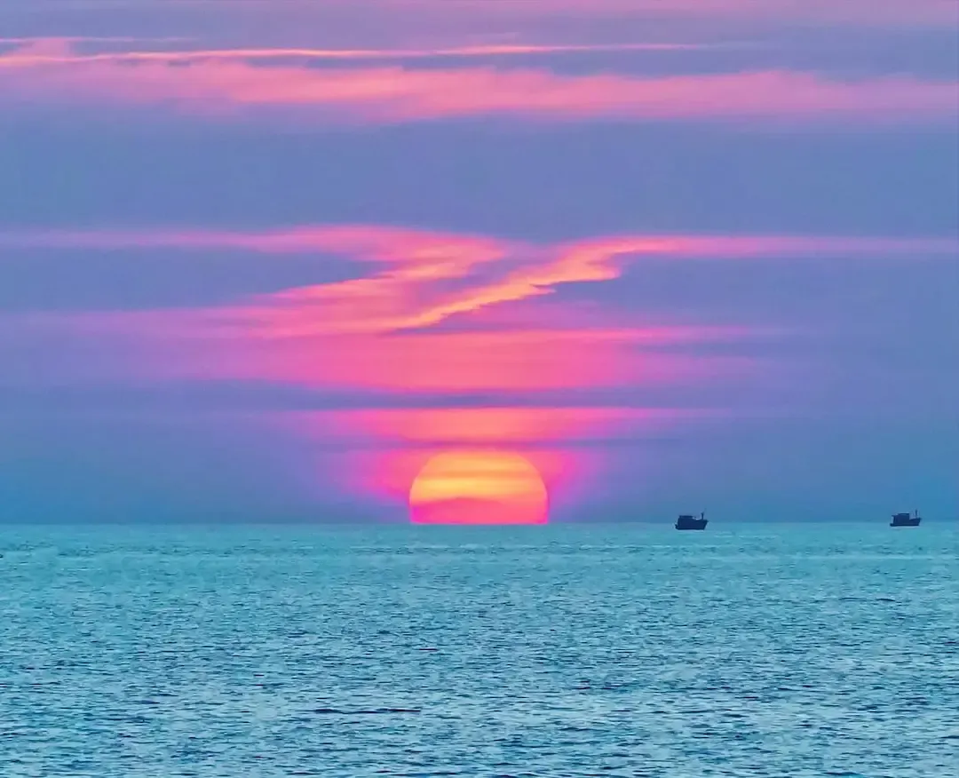 Sun Setting on the Horizon in Phu Quoc