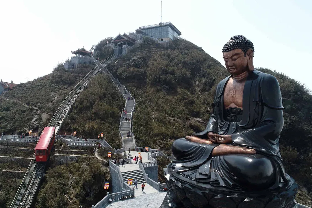 Great Buddha Statue on Fansipan Mountain of Vietnam