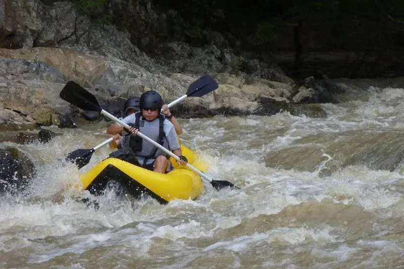Kayaking on the Cai River Can Be a Little Challenging at Times