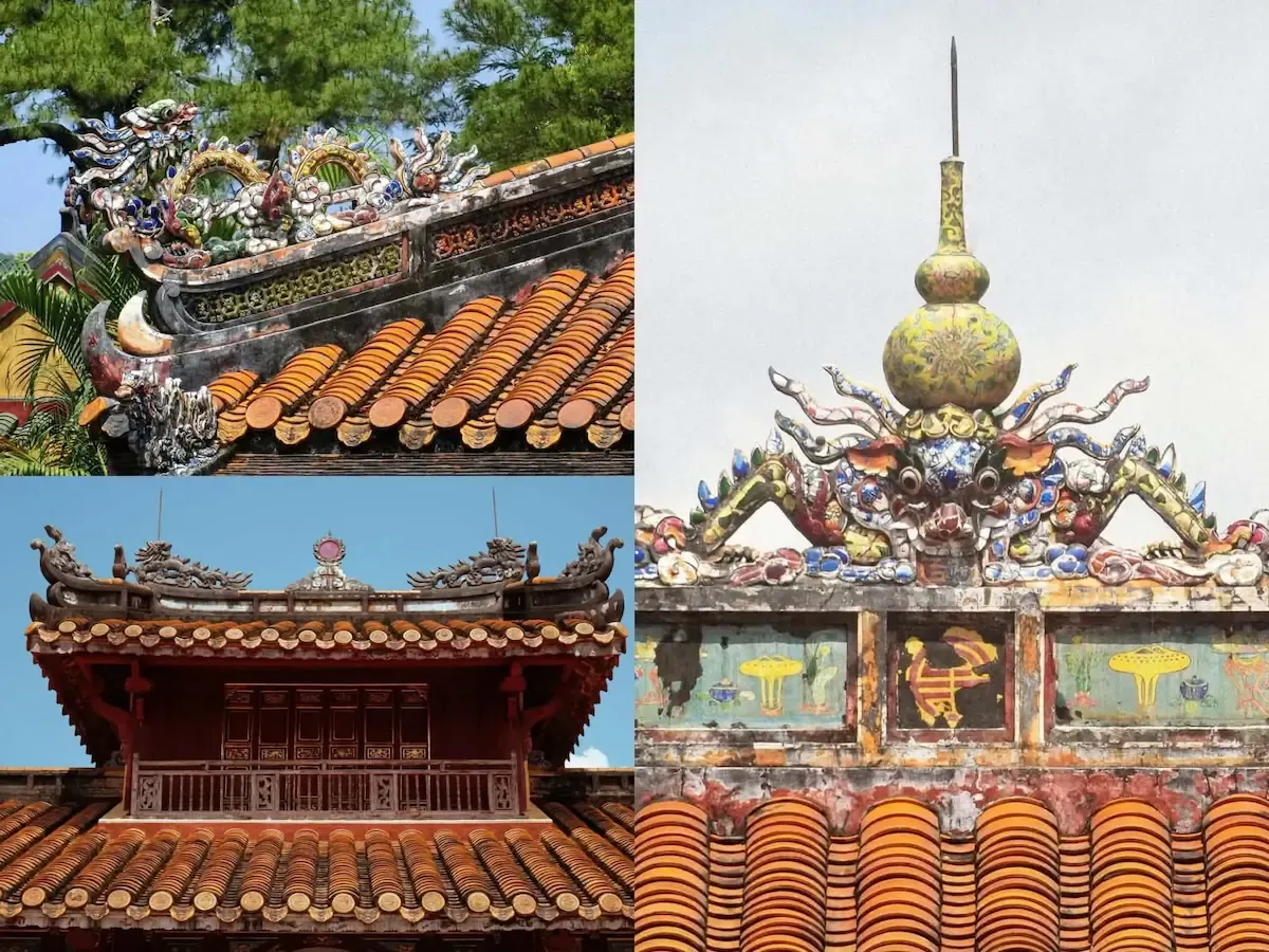 Các họa tiết trang trí tại lăng Minh Mạng