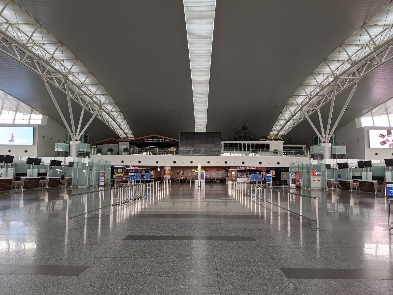 The check-in hall at Noi Bai International Airport in Hanoi