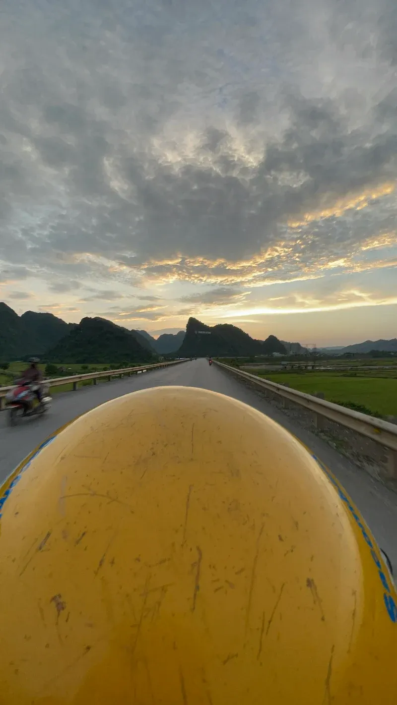 Phong Nha by Motorbike in Evening