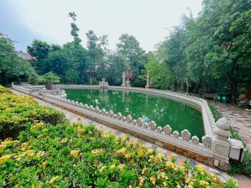 Garden Area of Buu Long Pagoda in Ho Chi Minh City, Vietnam