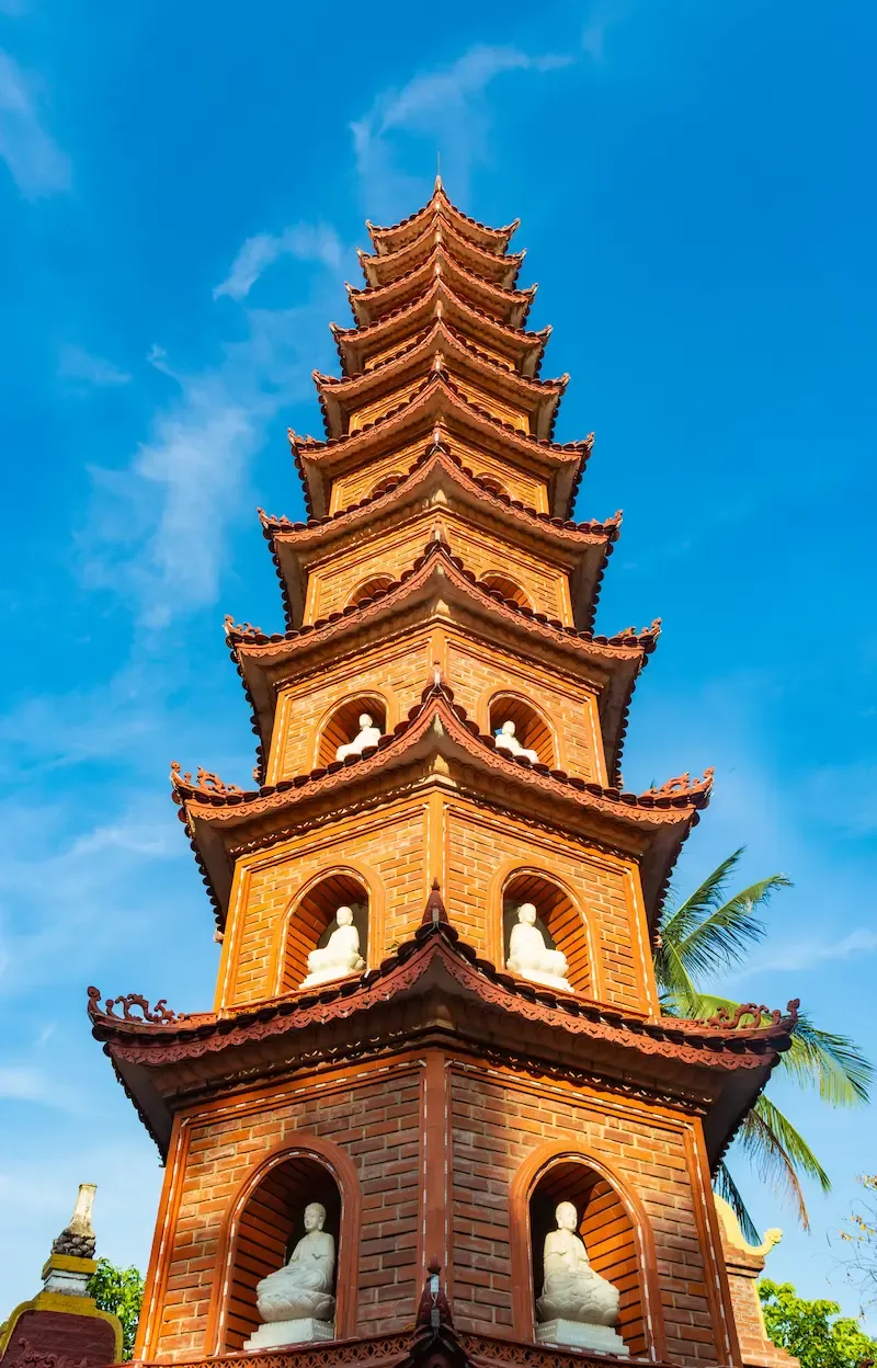 2. Close up View of Tran Quoc Pagoda in Hanoi, Vietnam