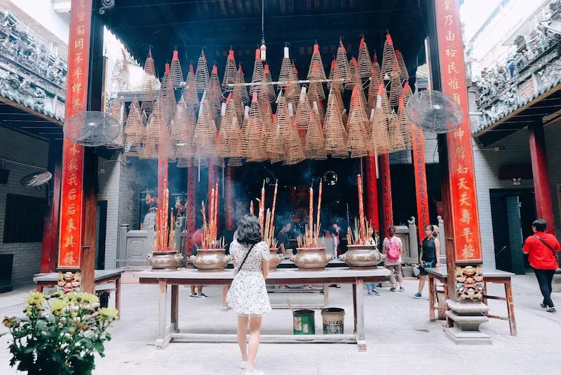 incense Burning in Temple Premises