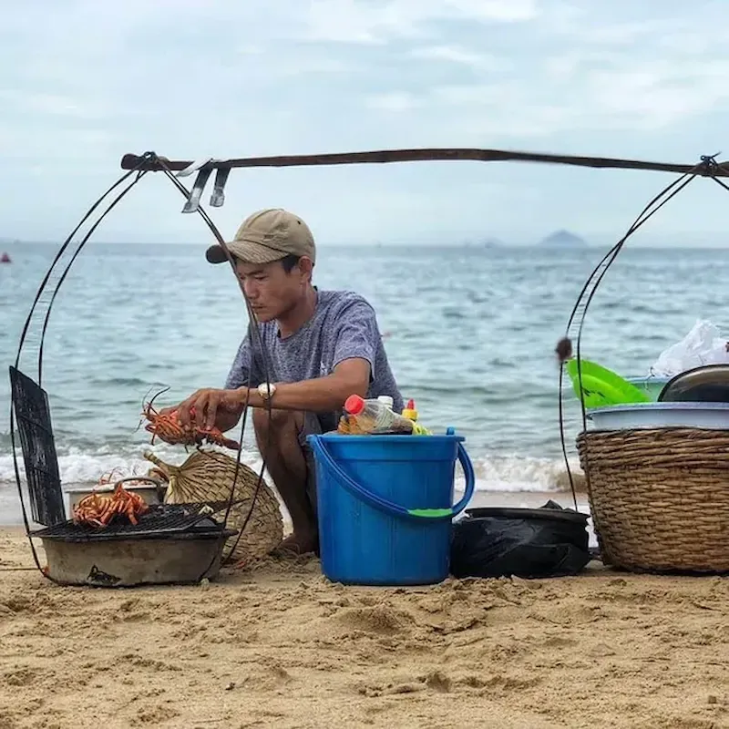 Fresh Sea Food Right on the Beach in Nha Trang