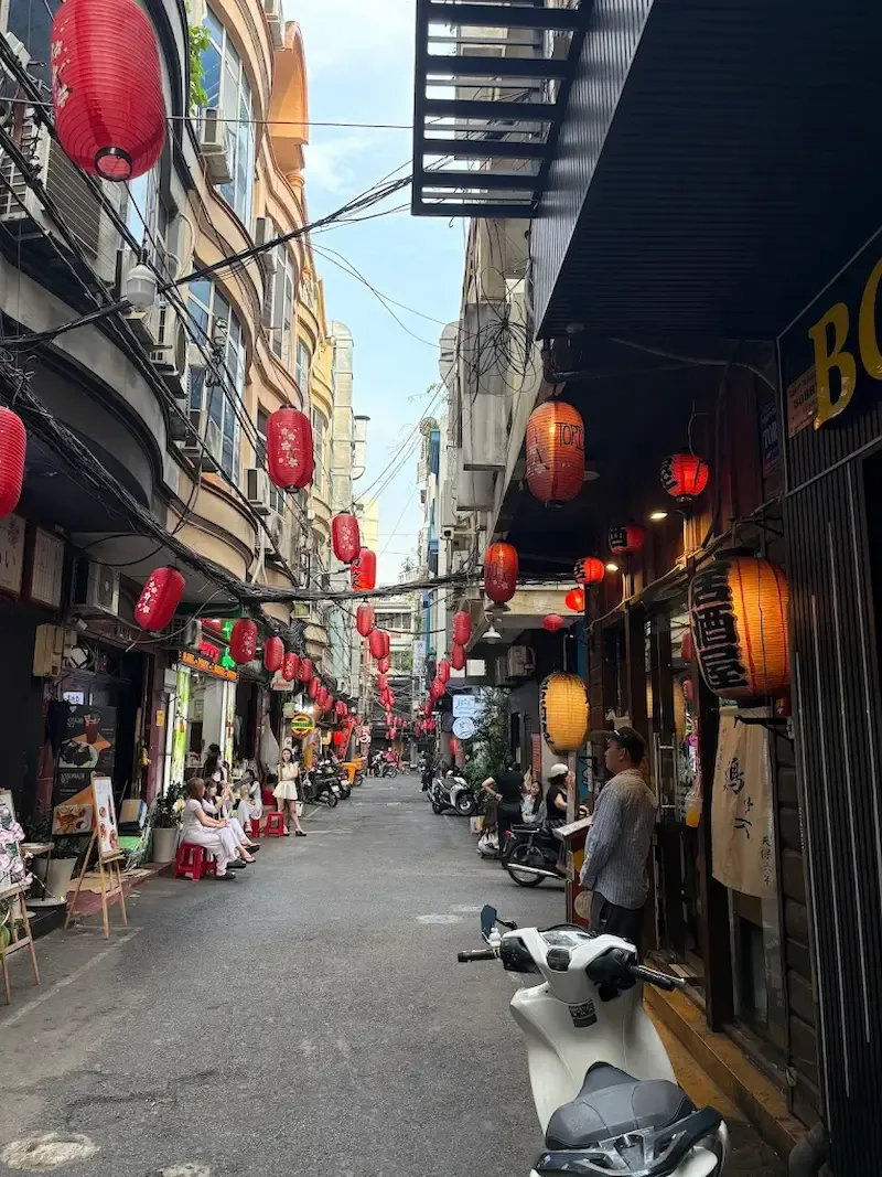 Lantern Filled Street of the Town Gives a Nice Aesthetic