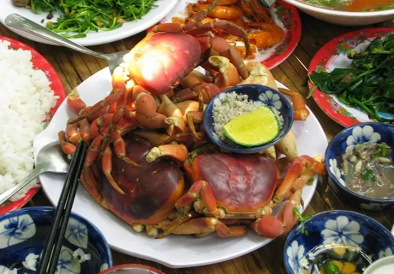 Seafood Being Served on a Hoi an Tour of Cham Islands