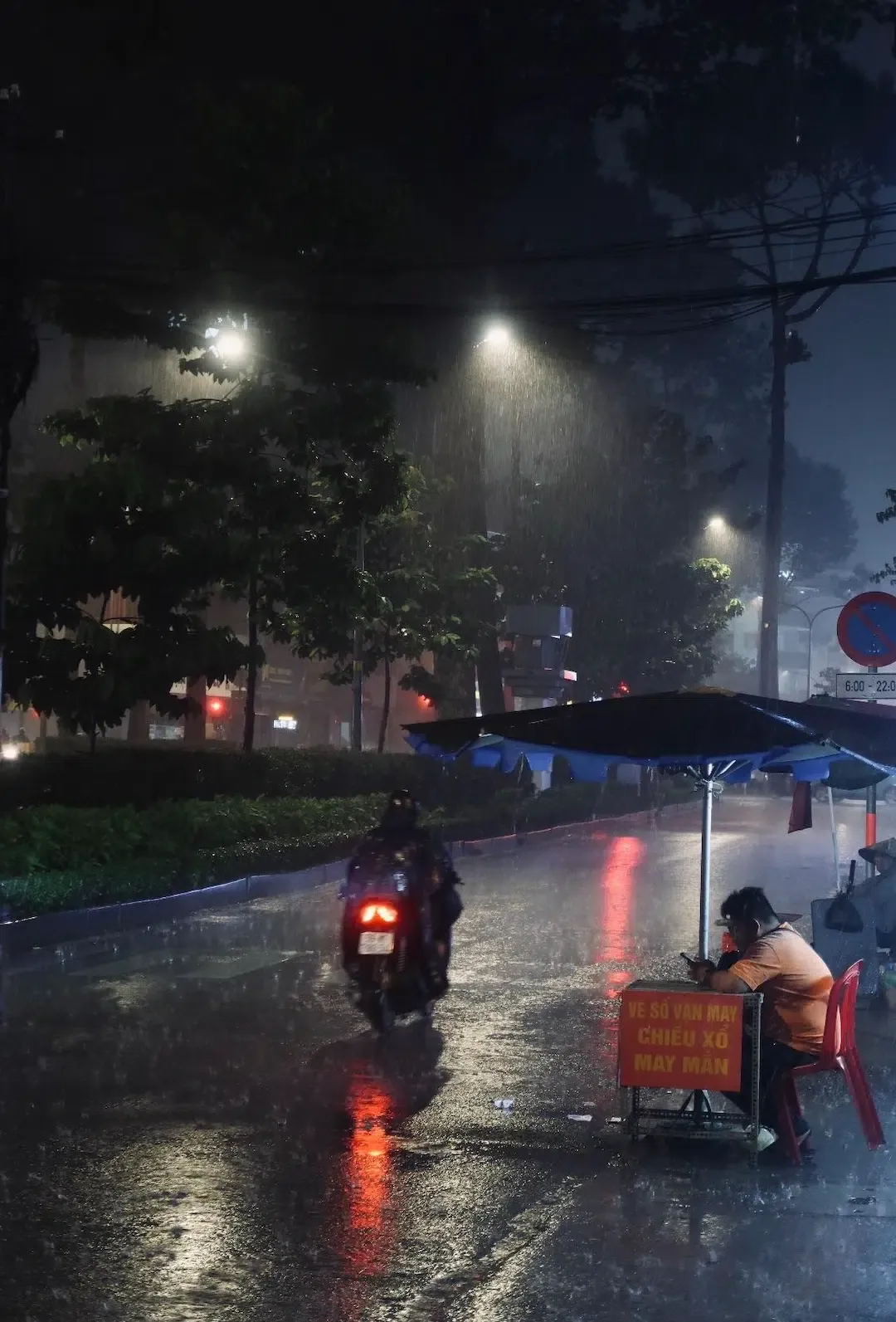 A Rainy Day in Ho Chi Minh City of Vietanm