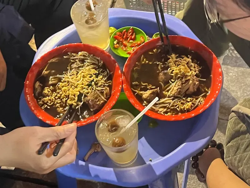 Delicious Vietnamese Food Served in Hanoi Market