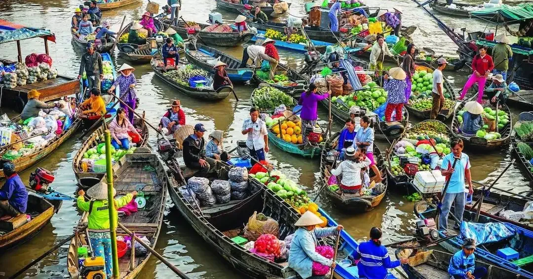 Cai Rang Floating Market Is a Great Place to Try Exotic Fresh Fruits of Vietnam