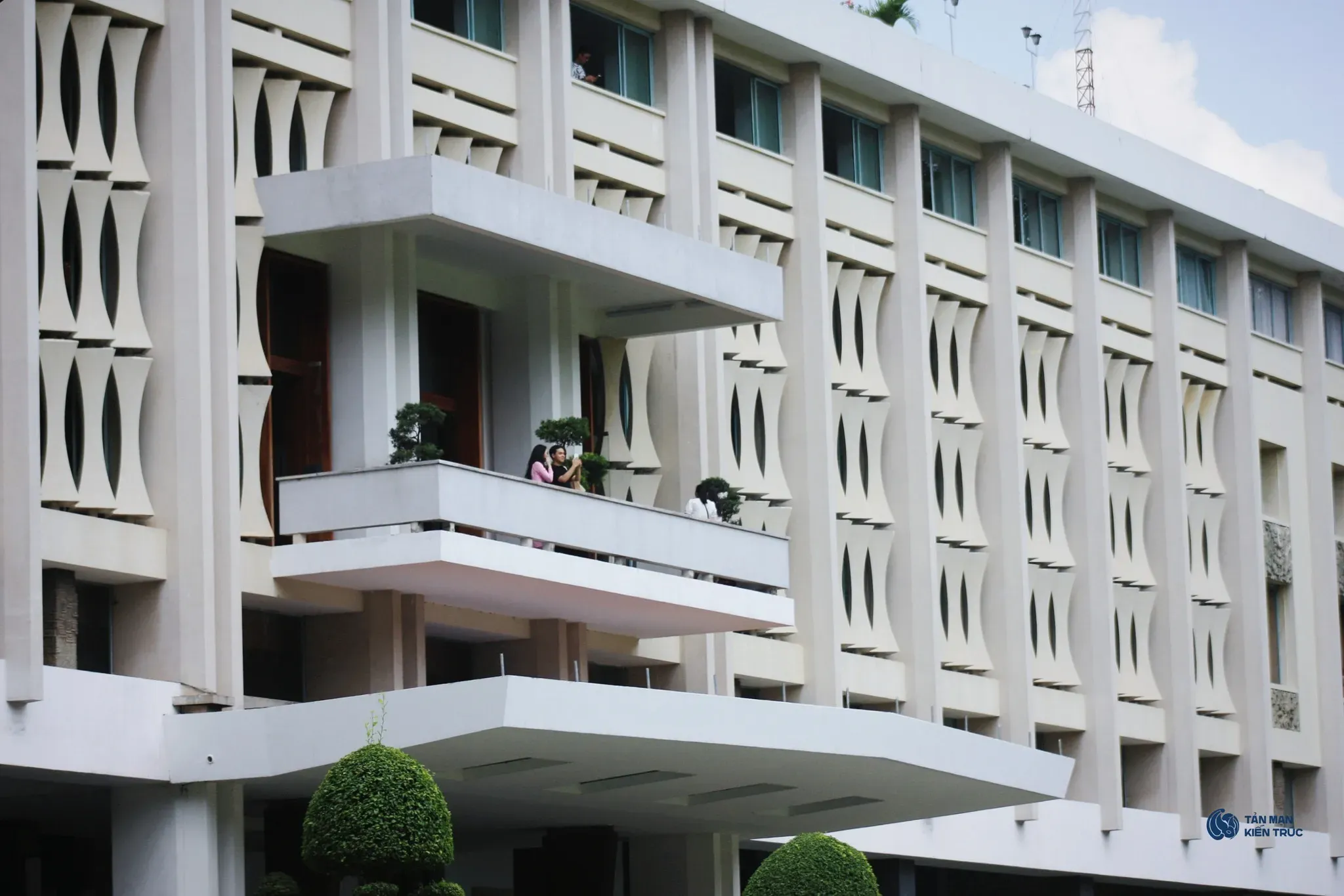 Thiết kế rèm hoa đá ở Dinh Độc Lập