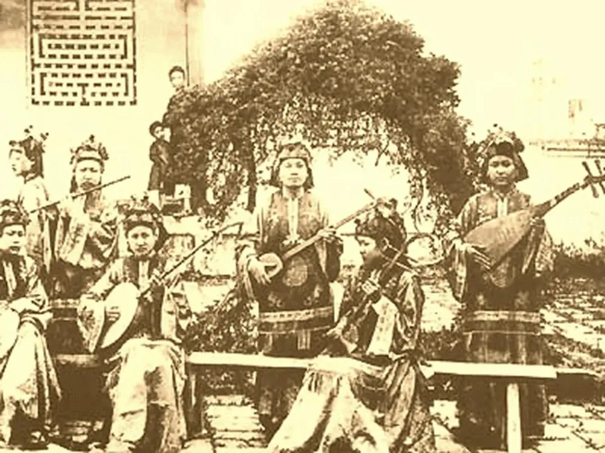 Dàn nhạc công Nhã nhạc thời xưa