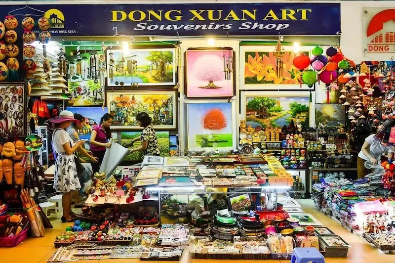 One of the Largest Indoor Market of Hanoi  Dong Xuan Market