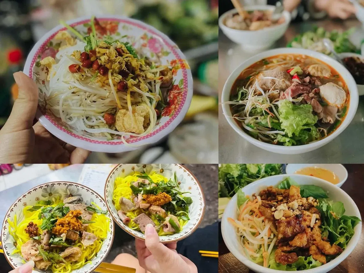 Các món bún tại chợ Đông Ba