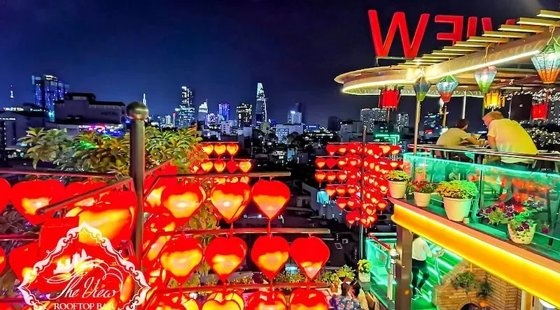 Rooftop View From the 9th Floor Rooftop Bar of Cafe Apartment