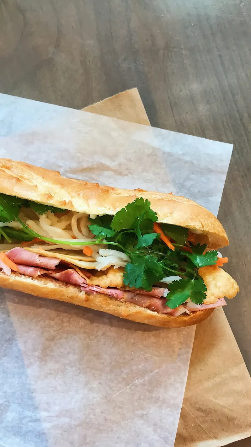 4. Bánh Mì Bì Also Known as Shredded Pork Skin Baguette in English