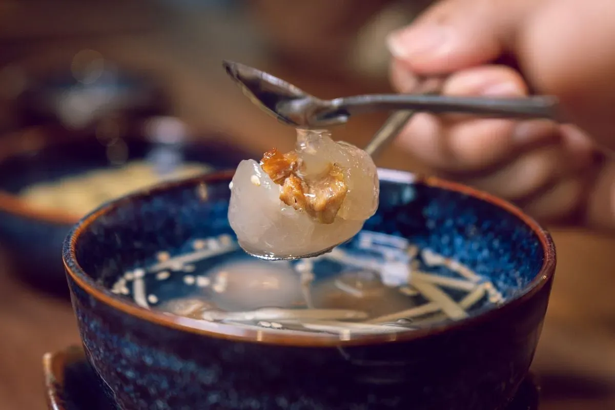 Chè bột lọc heo quay