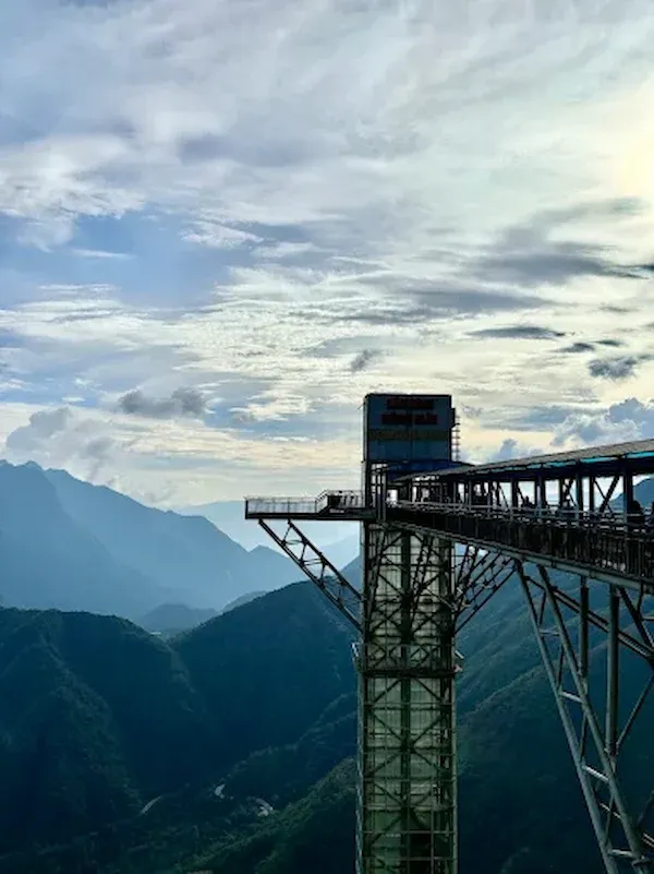 Glass Elevator Tower and Cantilevered Glass Bridge Platform at Cau Kinh Rong May, Sapa, Vietnam