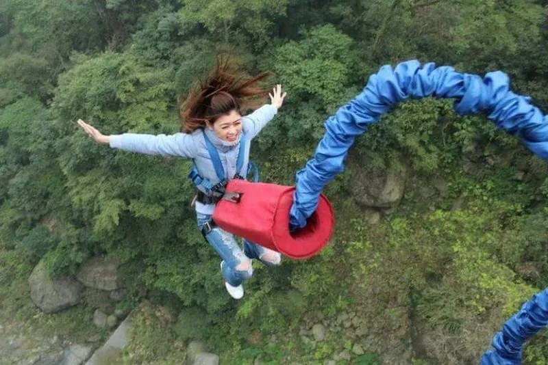 Bungee Jumping During Sapa Glass Bridge Tour