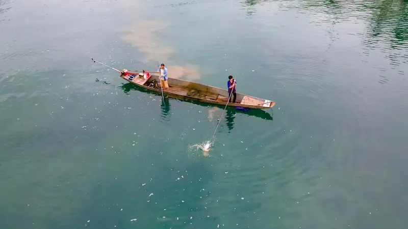 3. a Boat Departing From the Boat Station in Phong Nha