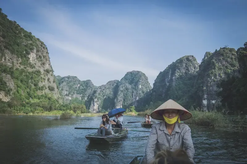 Trang an Boat Tour Ride Is One of the Cheapest and Best Activity You Can Do in Vietnam Under 5 Dollars Usd