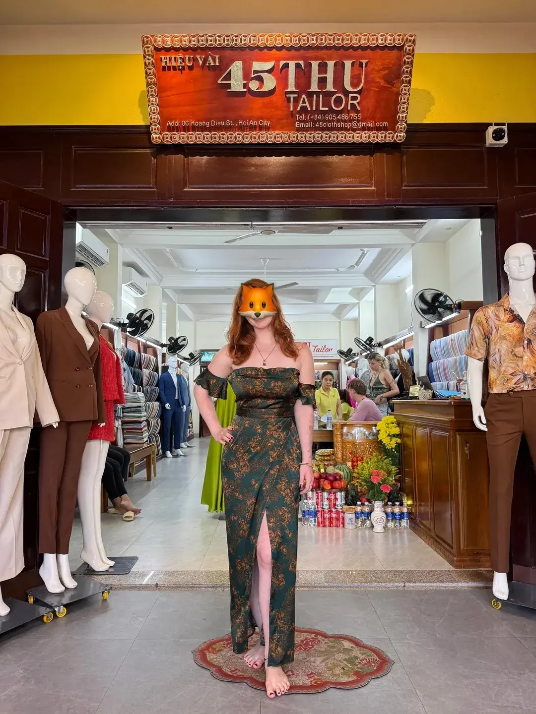 Custom Tailored Dress by a Local Hoi an Tailor Shop. Pretty!