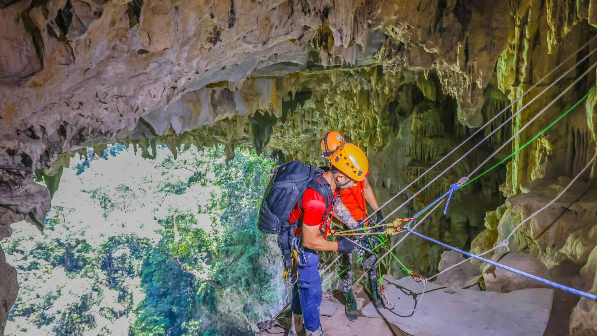 Các trợ lý an toàn và hệ thống dây bảo hiểm của hoạt động đu dây