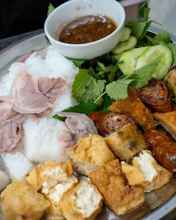 Bun Dau Mam Tom Co Hoa 25 Au Trieu Restaurant in Hanoi, Vietnam