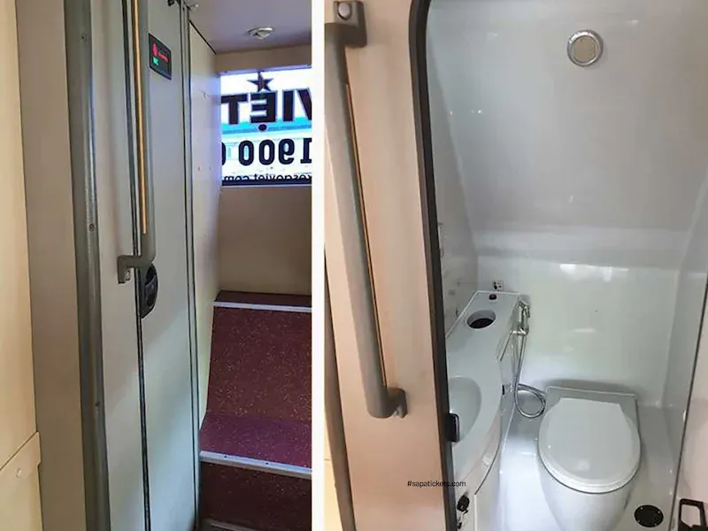  Toilet and Hanwash in a Sleeper Bus Travelling From Ho Chi Minh City