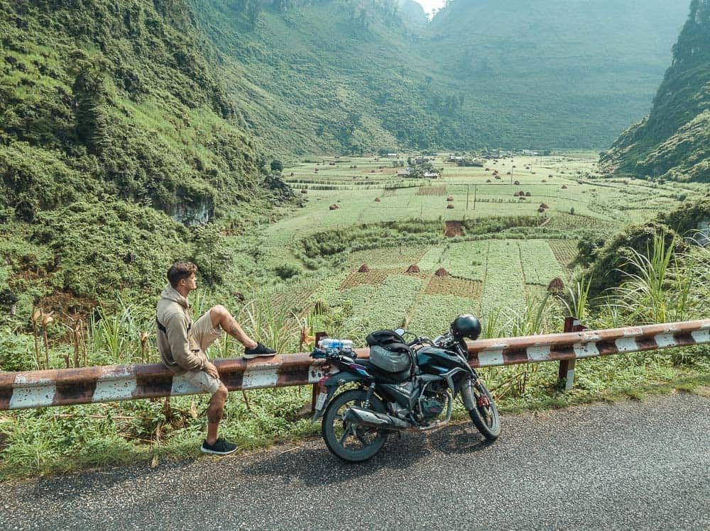 a Motorcyclist on the Ha Giang Loop