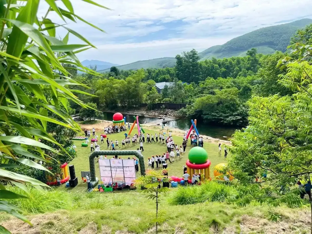 Không gian tổ chức Teambuilding ở Bạch Mã Village
