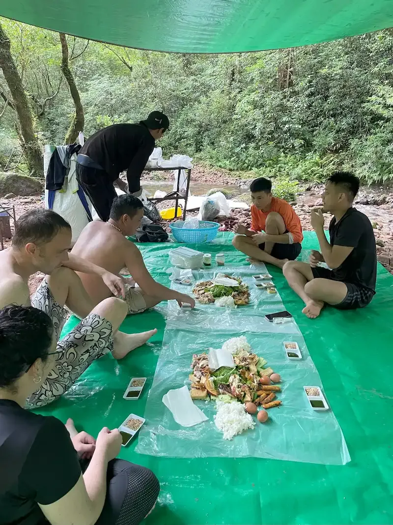 Bbq Lunch in the Phong Nha Jungle Just Outside Elephant Cave