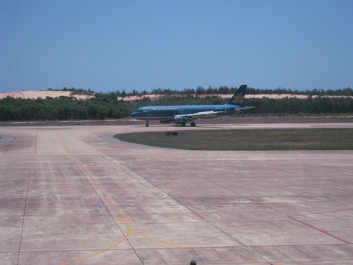 3. Vietnam Airlines Plane on the Runway at Dong Hoi Airport.