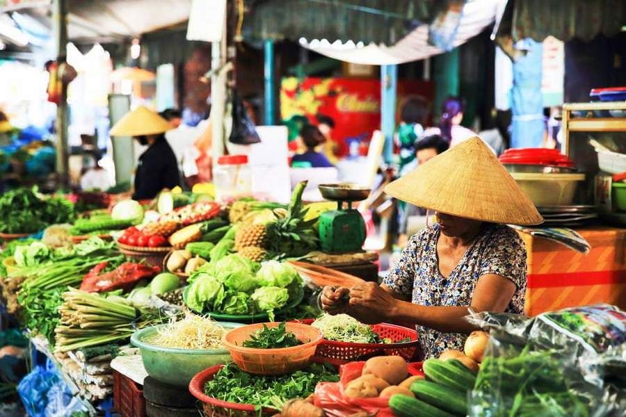 Fresh Vegetables at Tan Dinh Market
