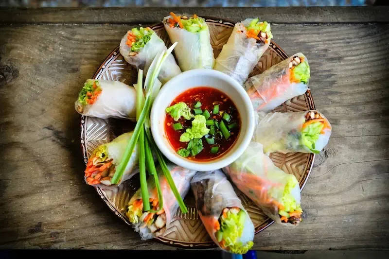 Goi Cuon Are Fresh Spring Rolls Which You Can Find in Vegeterian Options Too