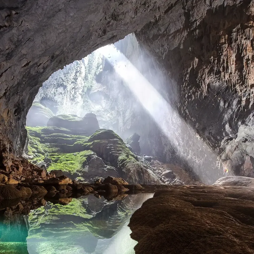 a Mini Lake Inside the Cave