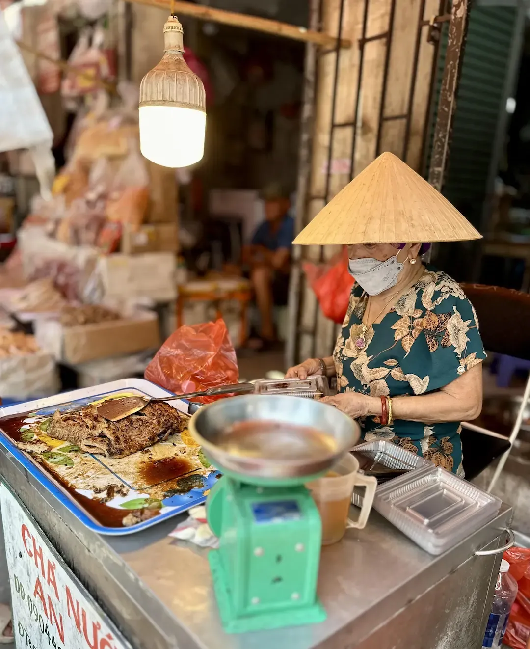 a Street Food Stall in Hanoi, Vietnam