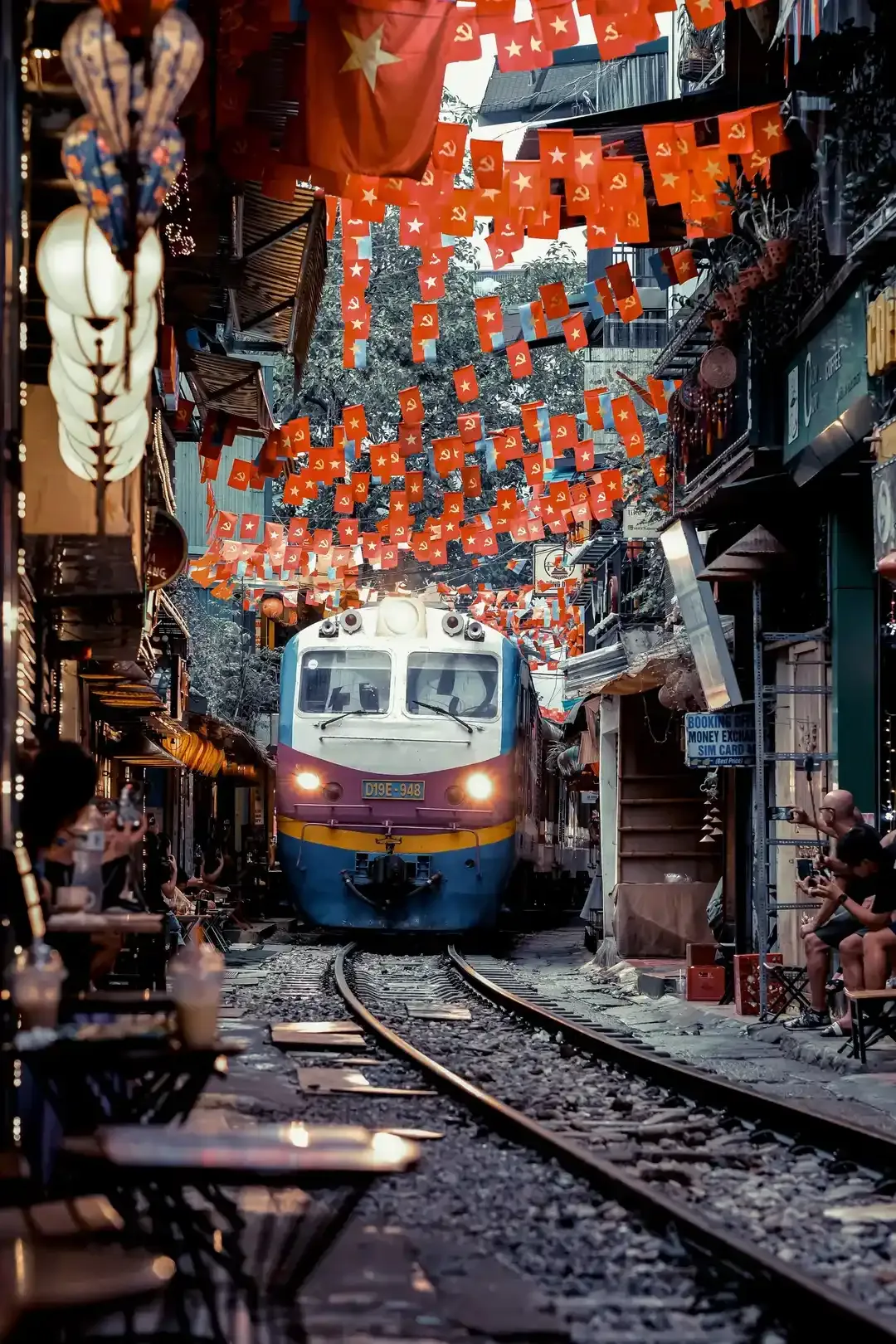 a Train Passing Through Hanoi City