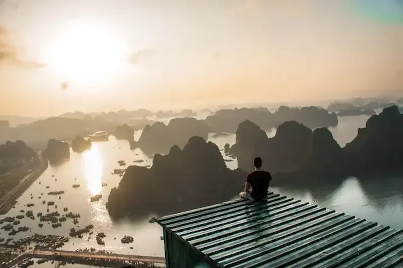 Halong Bay View From a Mountain Top in Halong City Which Has now Been Shut for Tourists as of April 2025