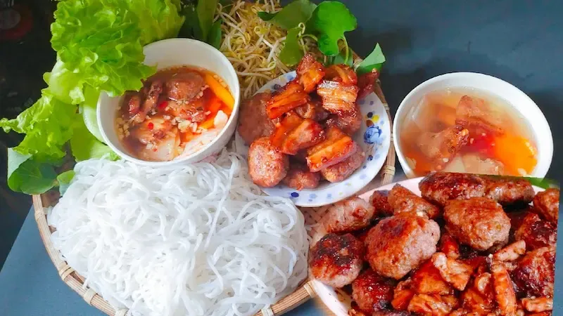 Bun Cha Served With Noodles Is Finger Licking Good